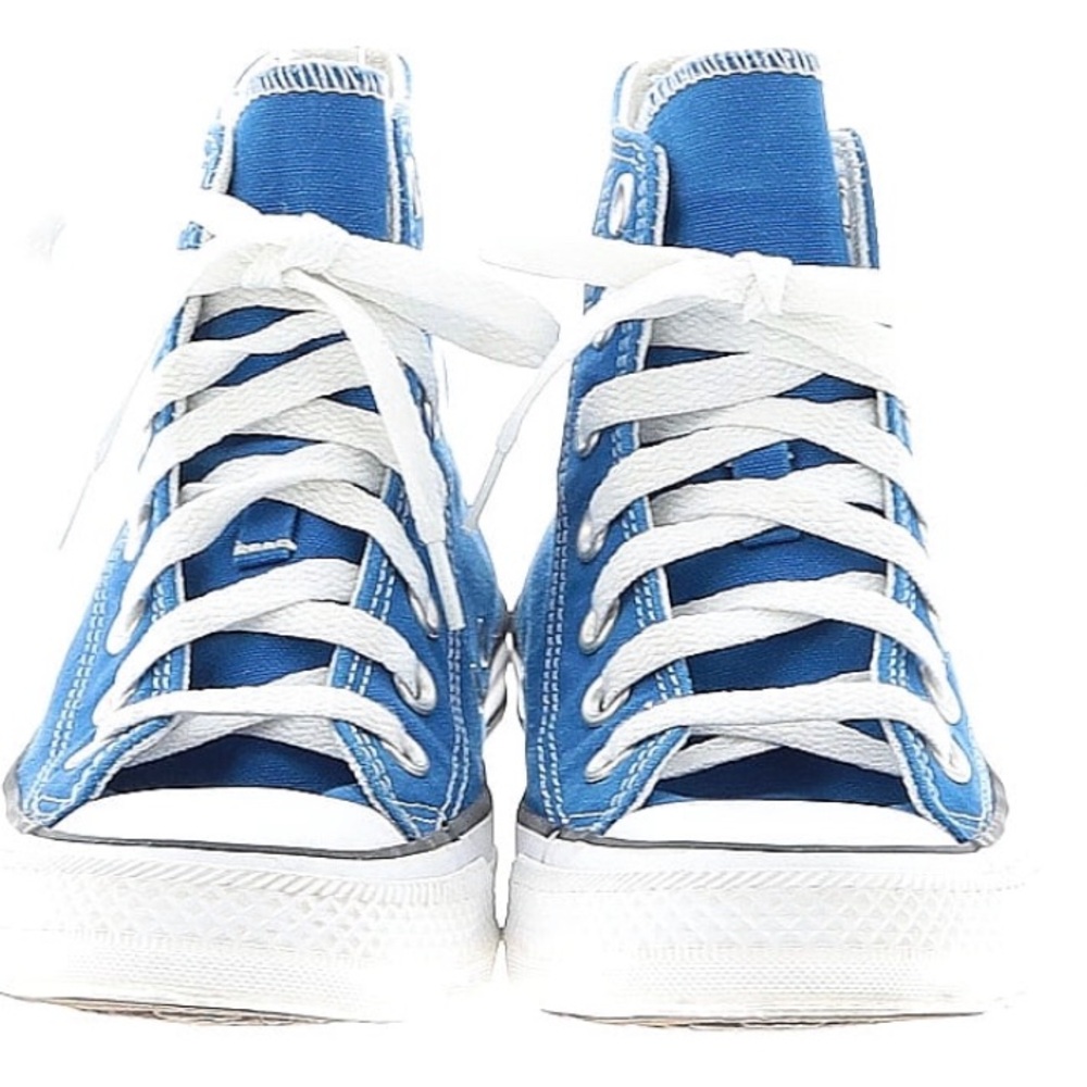 Converse Blue and White High-Top Sneakers with Canvas Upper